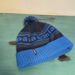 Patagonia Navy and Royal Blue Knit Beanie